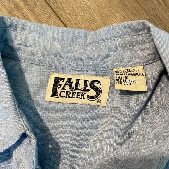 Falls Creek Vintage Christmas Snowman Button Down Size Small - Picture 5 of 6